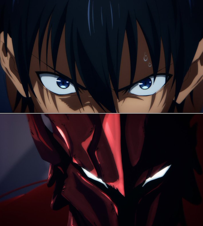 Sung Jin-Woo vs Igris in Solo Leveling anime.