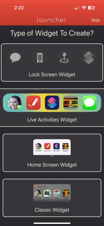 Launcher iPhone widgets