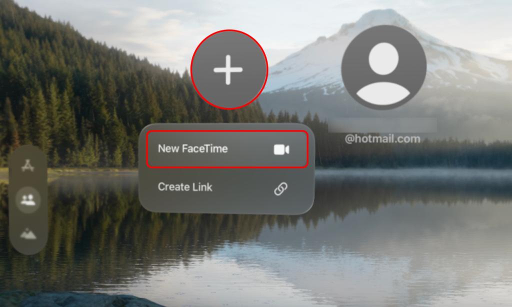 New FaceTime call on Vision Pro