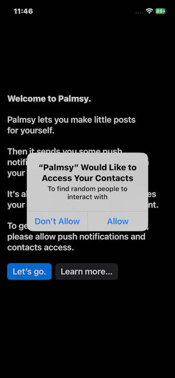 Palmsy Contact Access Request