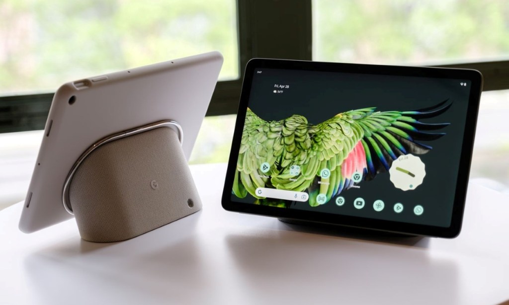 Google Pixel Tablet attached to the dock