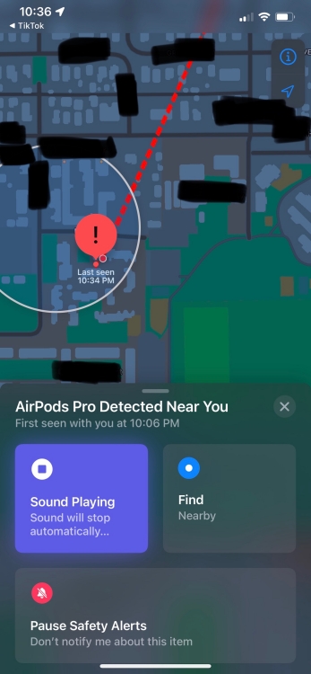 AirPods found moving with you