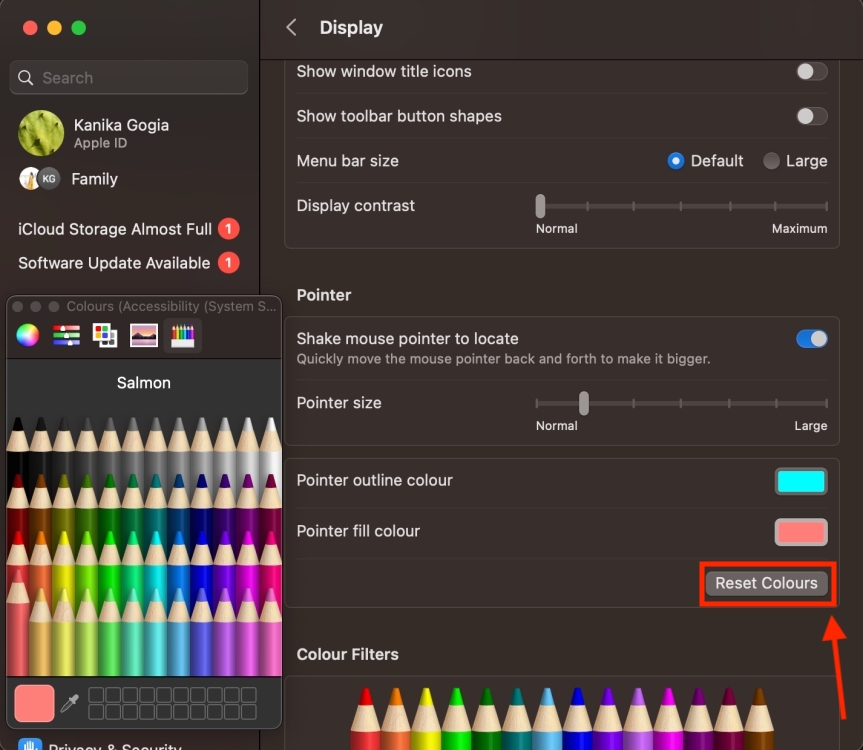 Reset Color for Mac Pointer