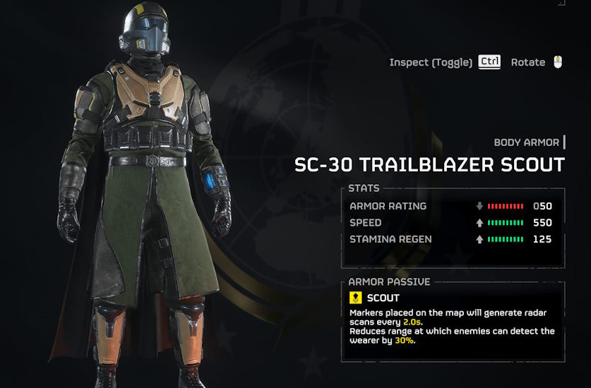 SC-30 Trailblazzer scout Helldivers 2 armors