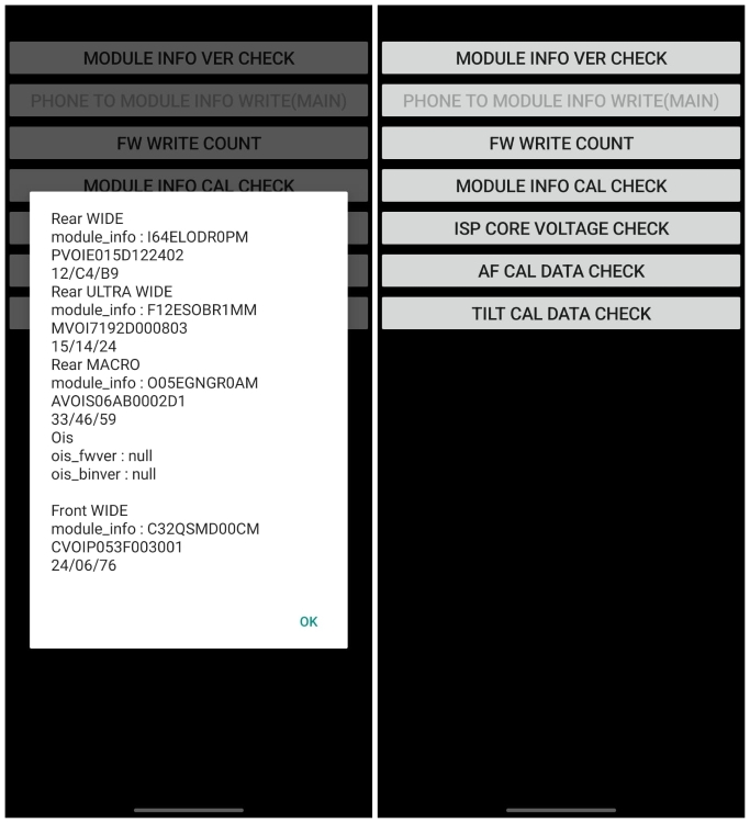 Samsung camera module details 
