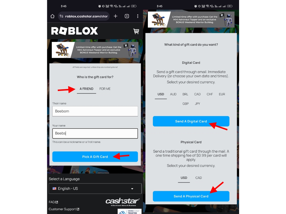 how to give robux to my friend in roblox