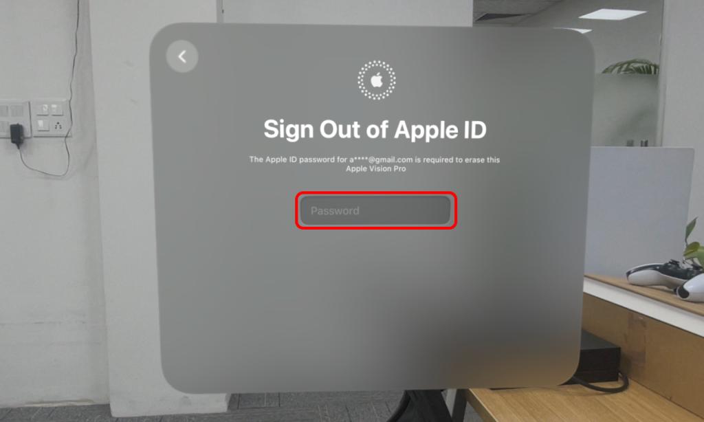 Sign Out of Apple ID on Vision Pro