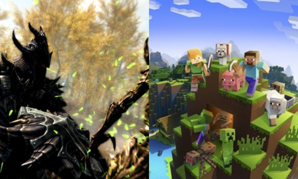 Skyrim and Minecraft are open-world games with with complex mechanics