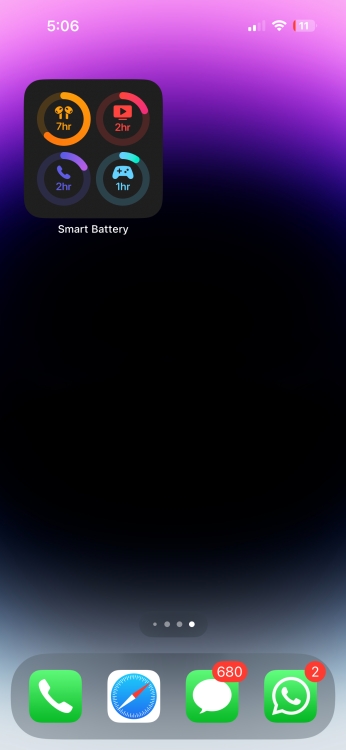 Smart Battery iPhone widget