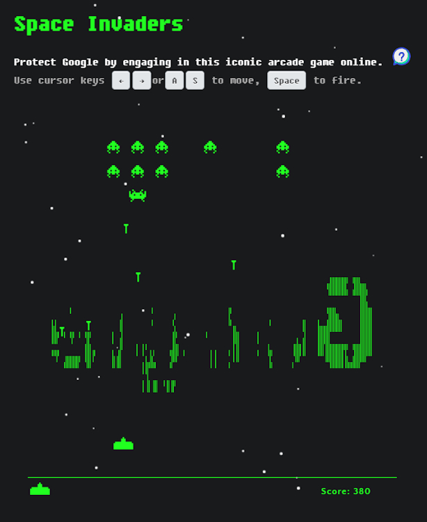 Space Invaders Gameplay Google Games