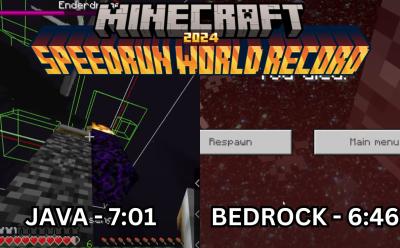 Two fastest players beating Minecraft and achieving their world record speedruns in 2024