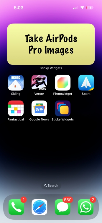 Sticky Notes iOS widget