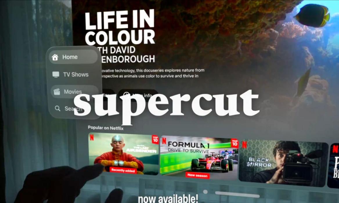 Supercut app Vision Pro Netflix