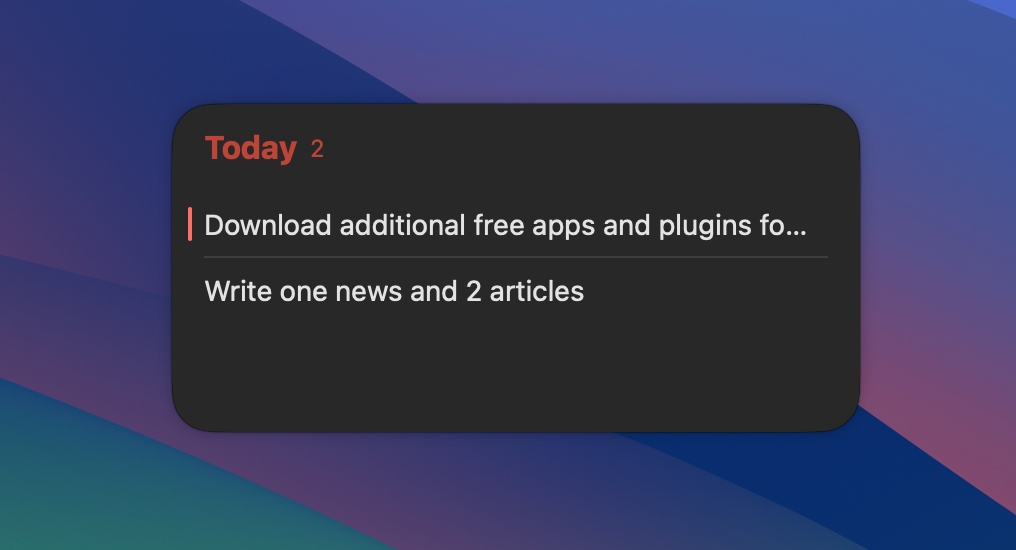 Todoist widget