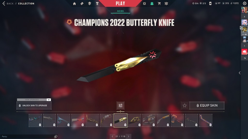 VCT 2022 Butterfly knife skin