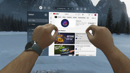 Zoom in and out gesture on Vision Pro