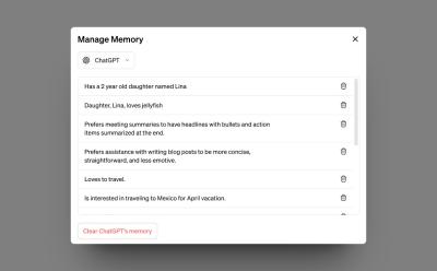 chatgpt memory feature