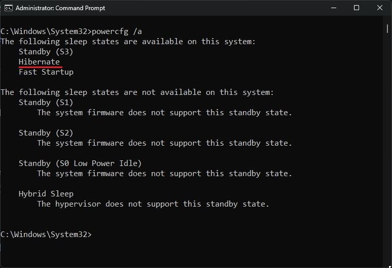 check sleep state in windows 11 via cmd