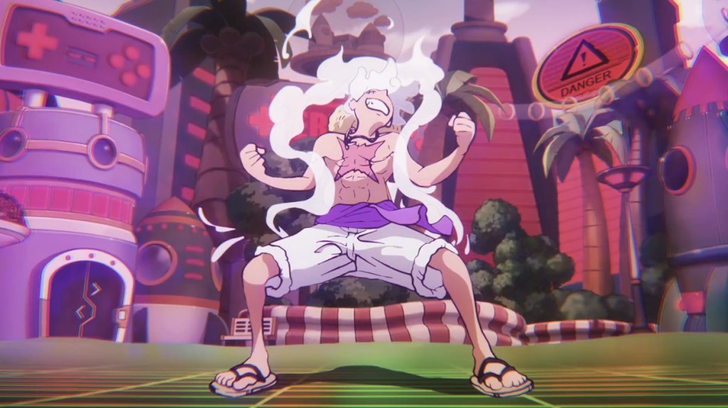 Luffy in gear 5 form in Egghead Island