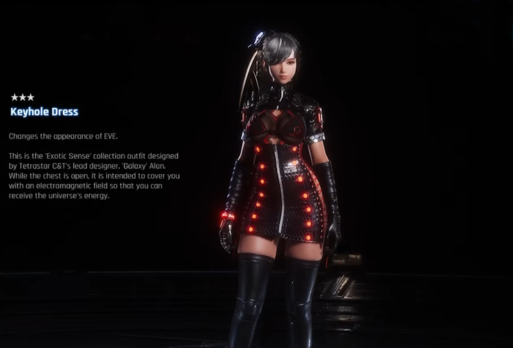 EVE in Keyhole Dress outfit in Stellar Blade