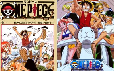 One Piece manga and anime posters
