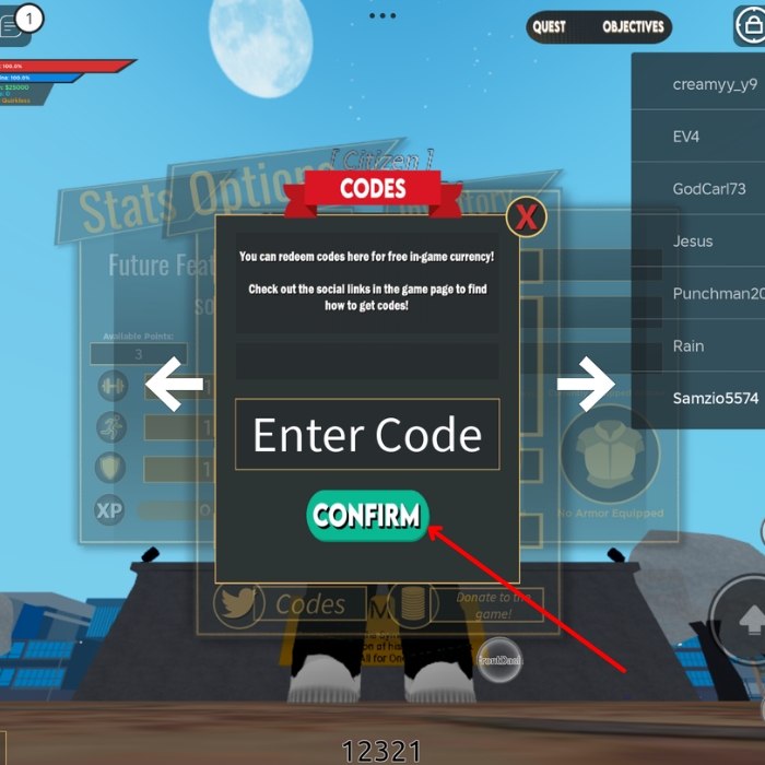 Boku No Roblox Codes