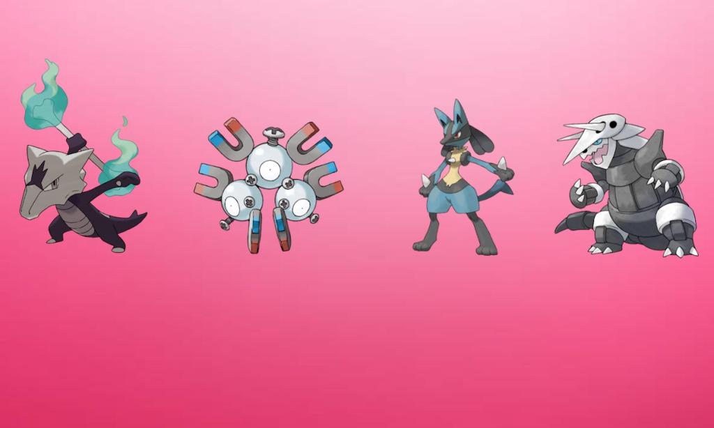 Alolan Marowak, Magneton, Lucario, Aggron