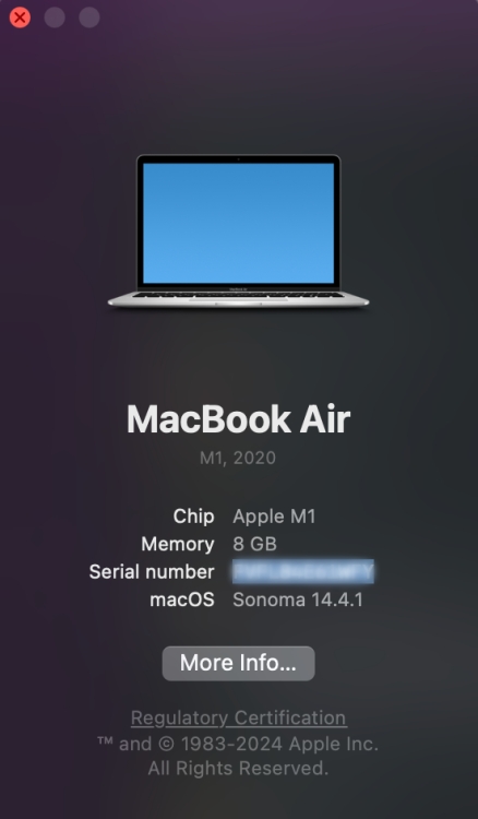 About This Mac section