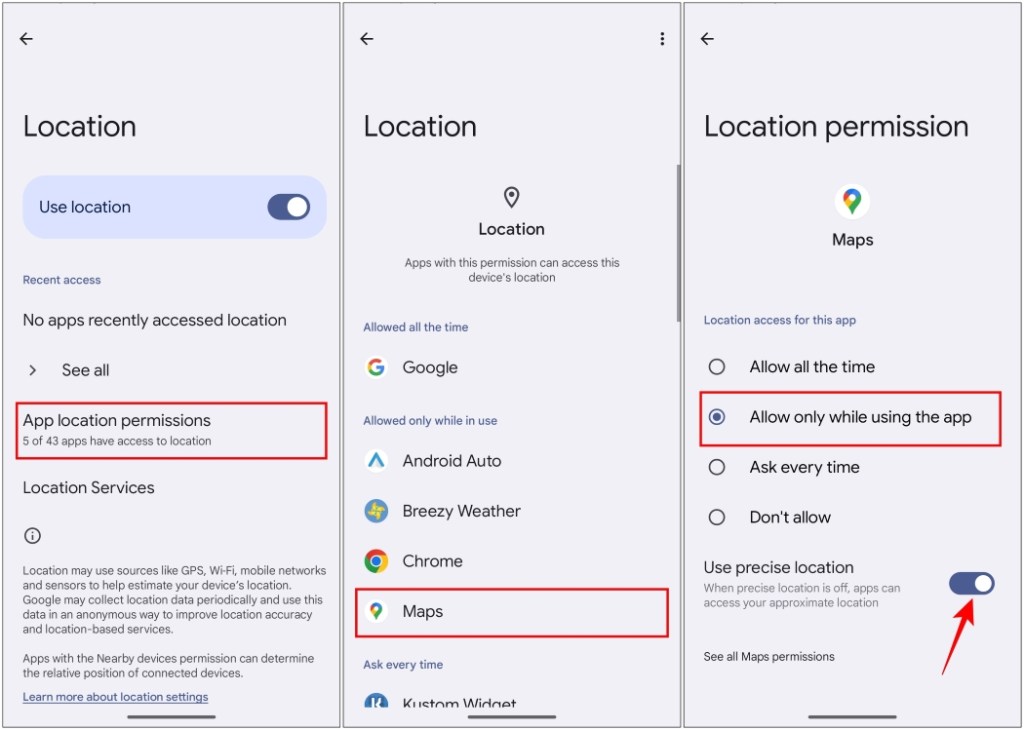 Allow Precise Location Android