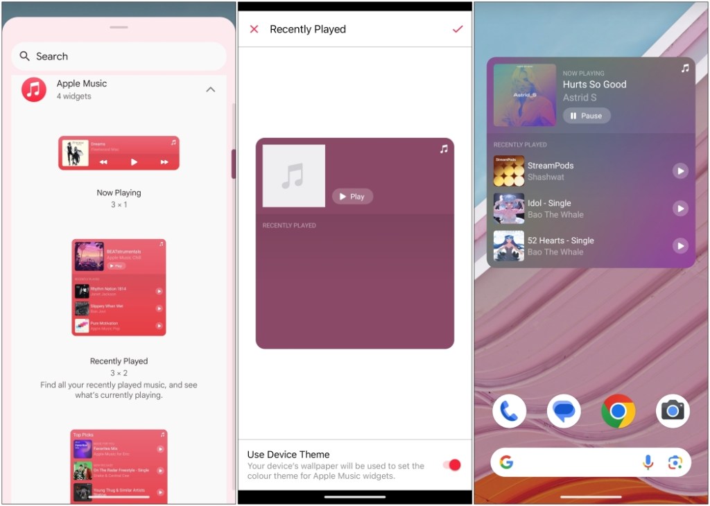 Apple Music Widgets Android