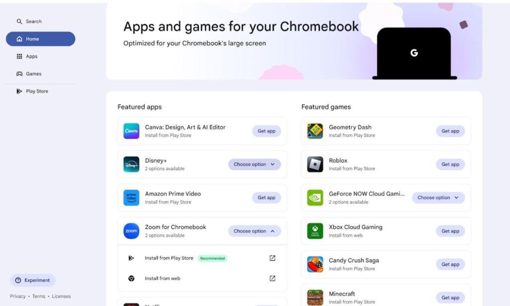 ChromeOS app mall-2