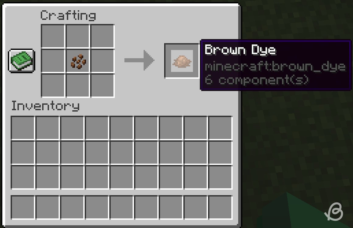 Turning cocoa beans into brown dye