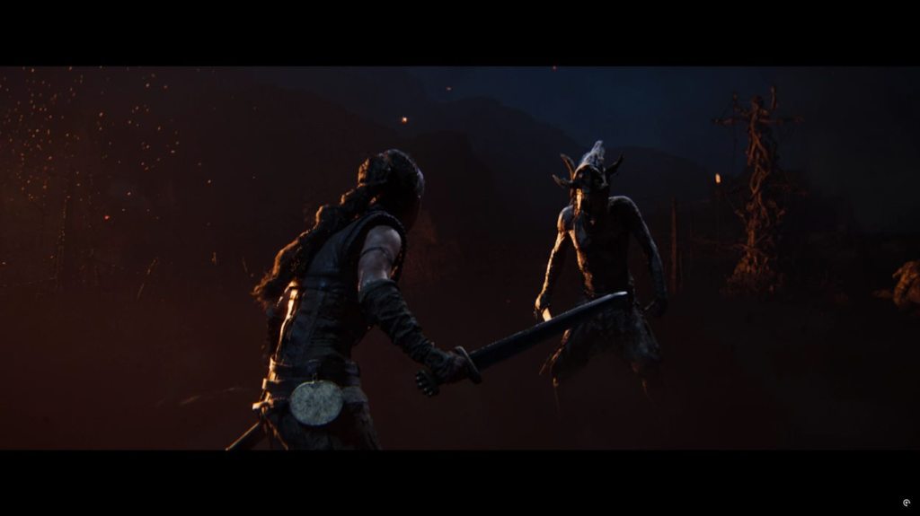 Combat of Hellblade 2 fighting against a Drauger