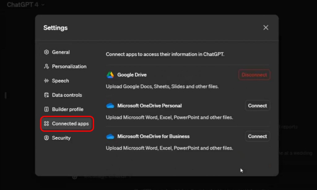 Connecting Google Drive and One Drive to ChatGPT