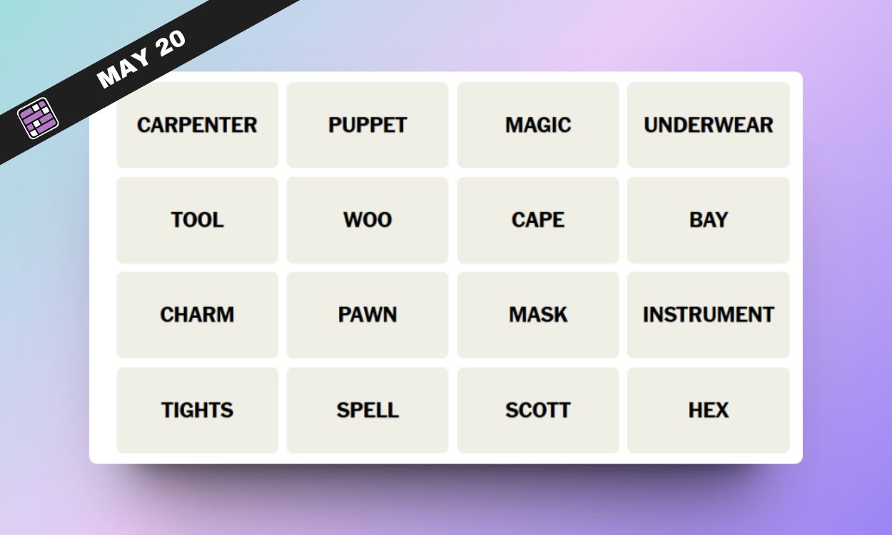 NYT Connections Hints and Answers for May 20, 2024 Beebom