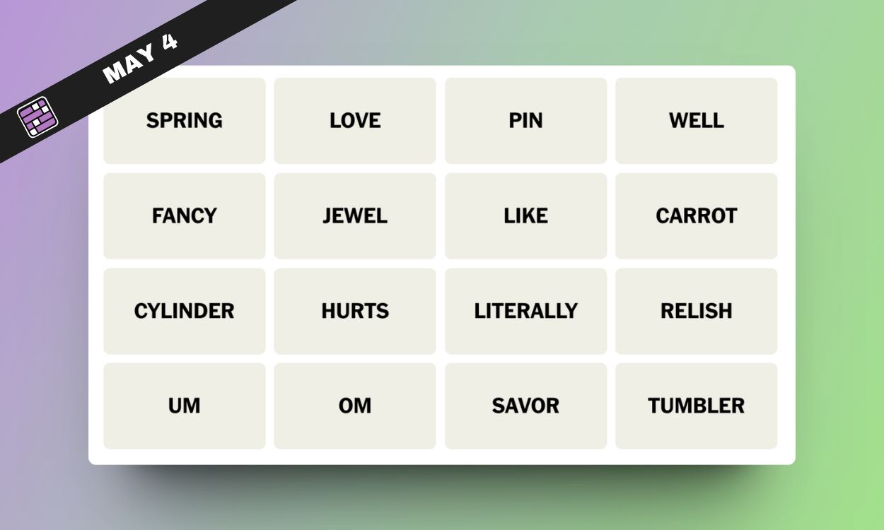 NYT Connections Hints and Answers for May 4, 2024 Beebom