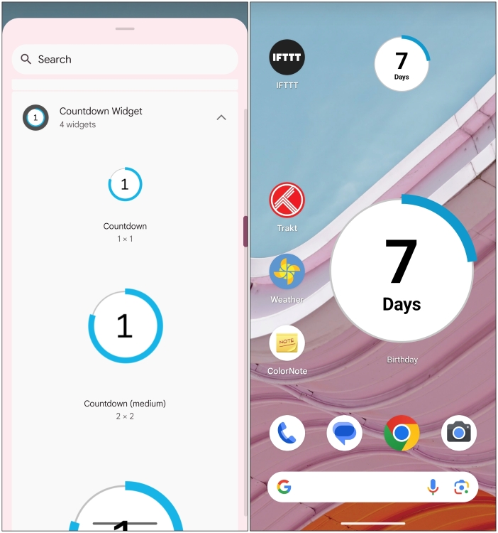 Countdown Timer App Widgets