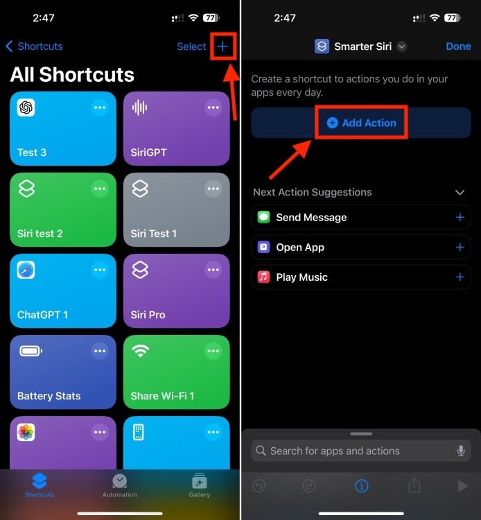 Create a Shortcut on iPhone
