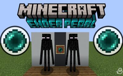 Endermen and an ender pearl in an item frame in Minecraft