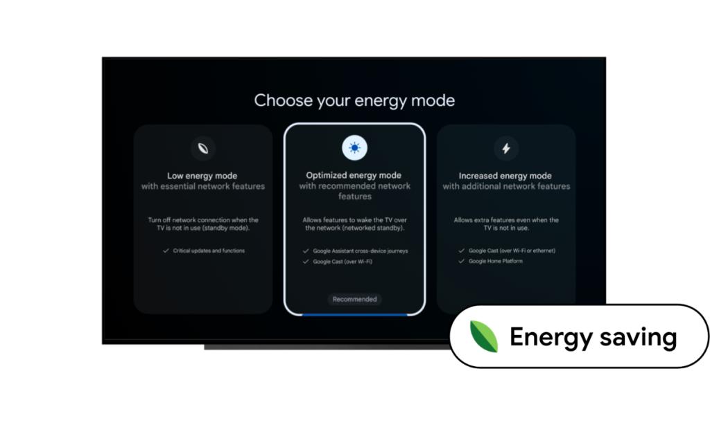 Energy Modes on Android 14 for Android TV OS