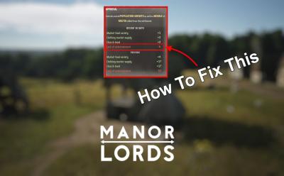Fix Lack of Entertainment in Manor Lords
