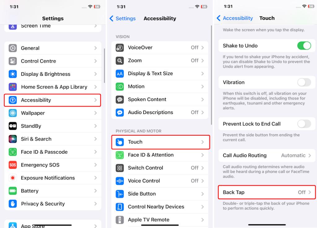Heading over to Accessibility Settings on iPhone
