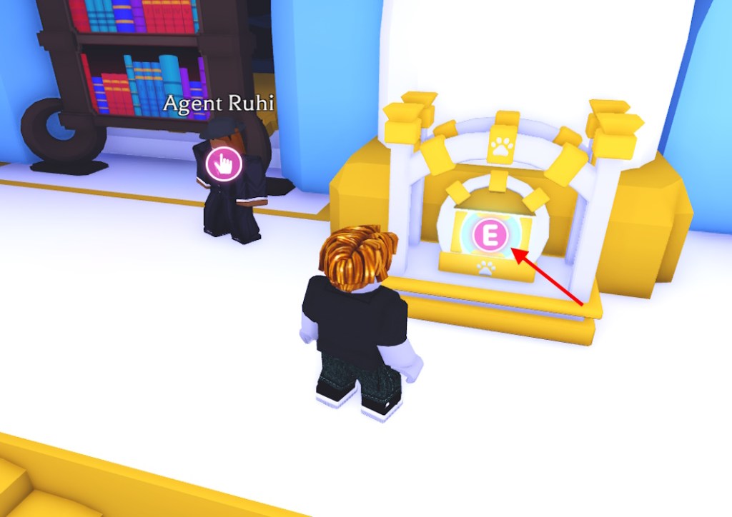 Interact with the Codes Kiosk beside Agent Ruhi