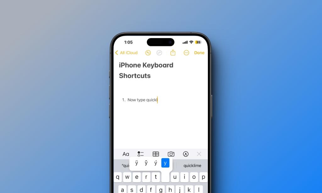 Keyboard Shortcuts iOS