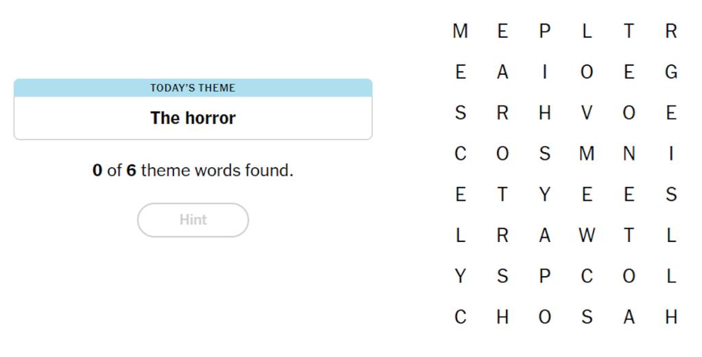 NYT Strands Theme