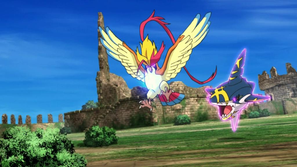 Mega Pidgeot Raid as seen in the anime