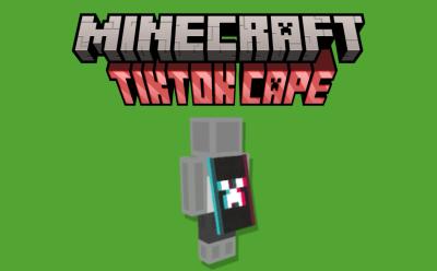 TikTok cape for the Minecraft 15th anniversary