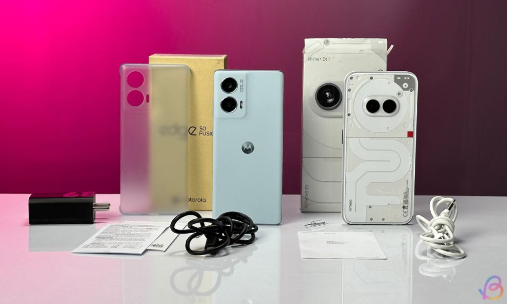 Moto Edge 50 Fusion vs Nothing Phone 2a Box Contents