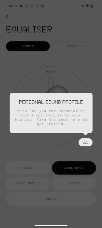 Nothing X Personal Sound Profile