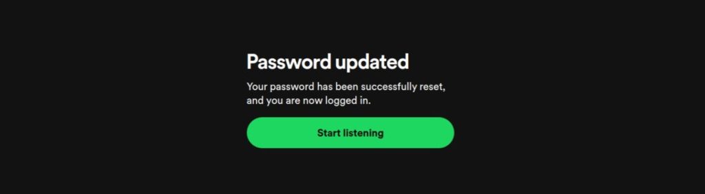 Password updated